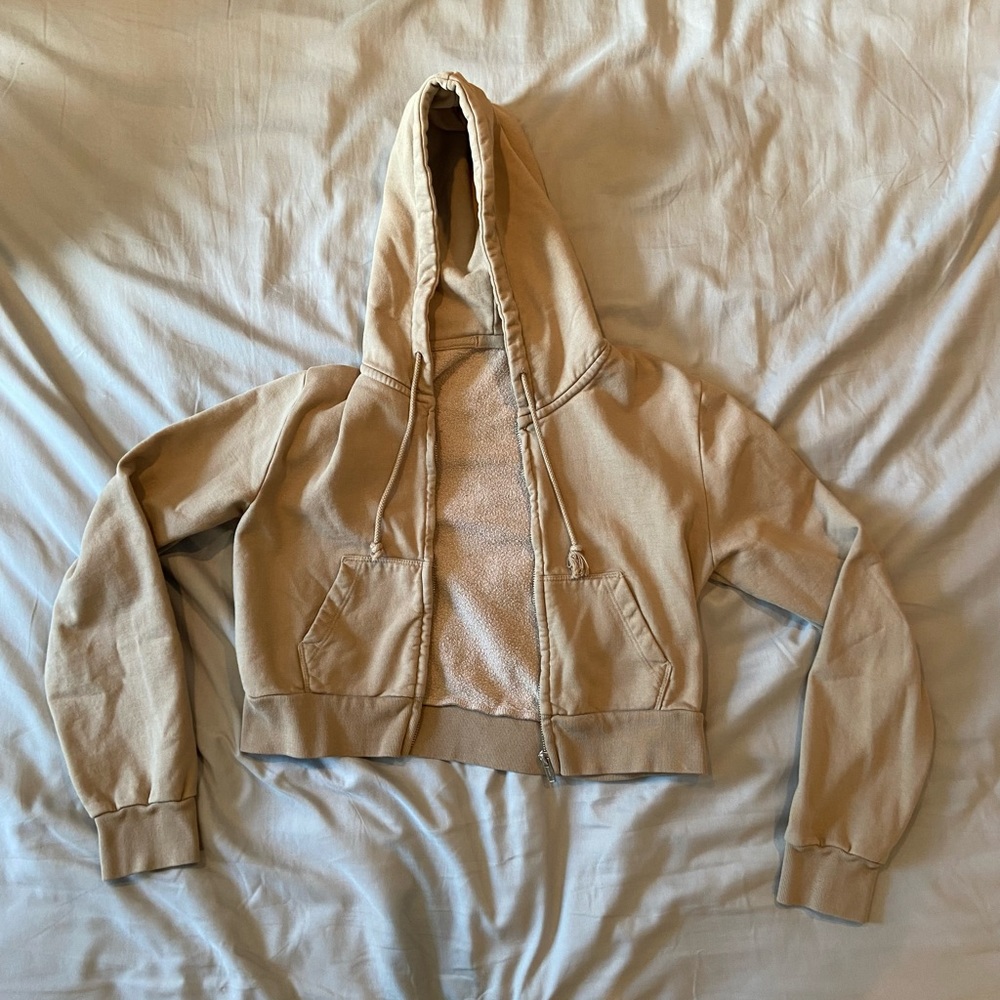 Brandy Melville Cropped Zip Up